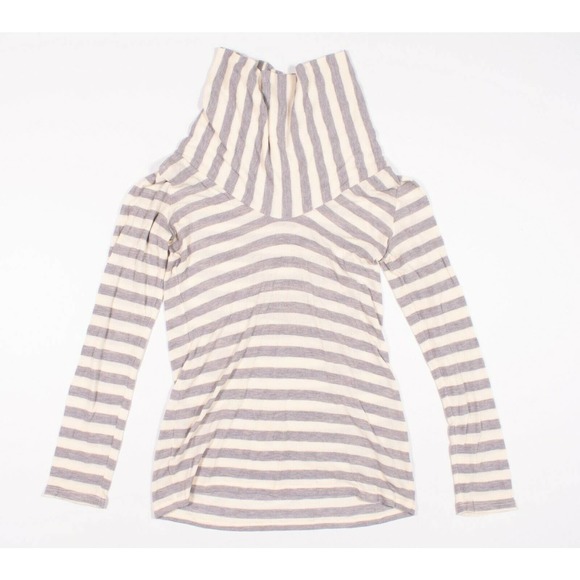 Splendid Stripe Pullover Cowl Neck Thermal Sweater - Picture 2 of 6